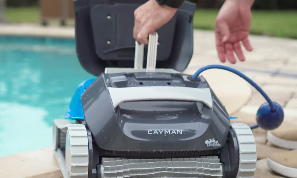 Dolphin Cayman Robotic Pool Cleaner Lifting MaxBin